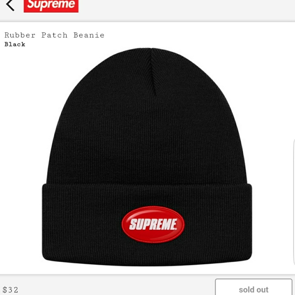 🔥Supreme - Rubber Patch, Beanie
